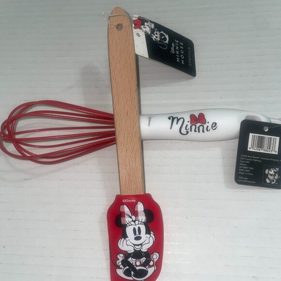 Disney’s Minnie Mouse Whisk and Spatula Kitchen Baking Utensils Brand New - Picture 1 of 5